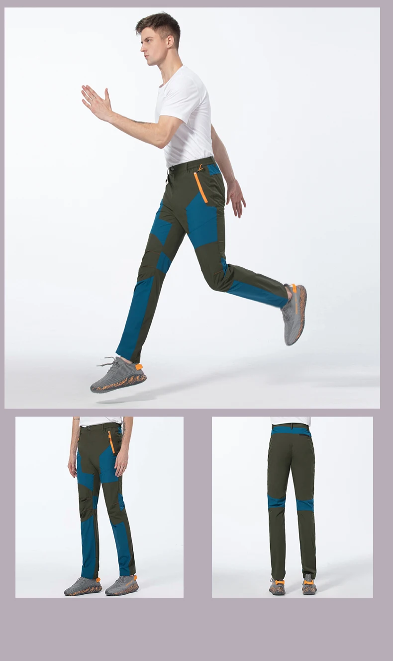 Elastic Mens Hiking Pants Outdoor Sport Summer Quick Dry Windproof Waterproof Trekking Climbing Wear-resistant Breathable Pants