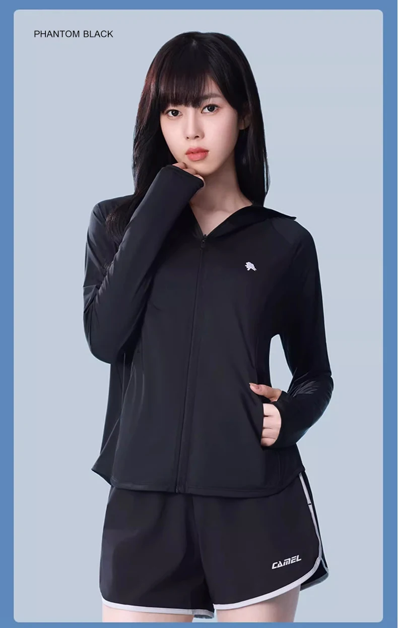 GOLDEN CAMEL Cape Sun Protection Clothing Anti-ultraviolet Breathable Ice Silk Quick-drying Skin Tights Sun Protection Jacket