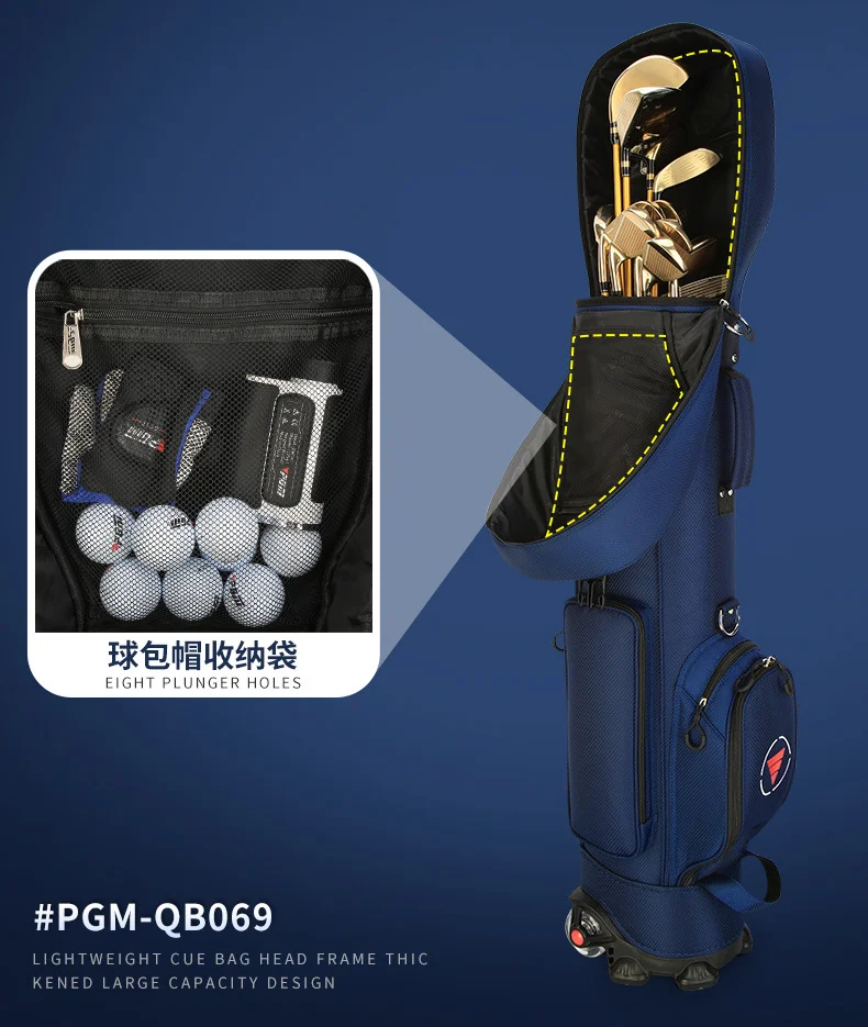 Golf Bag with Wheels Ultra-light Sport Standard Golf Bags Large Capacity Golf Aviation Ball Storage Multifunctional QB069