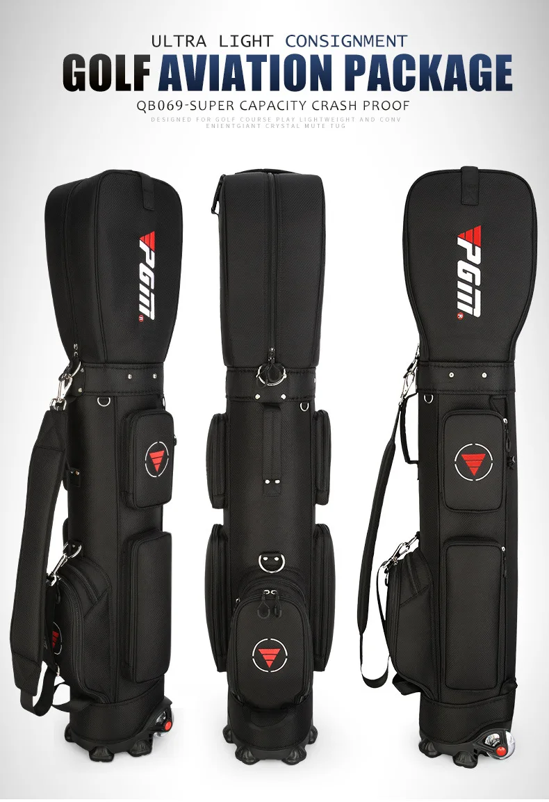 Golf Bag with Wheels Ultra-light Sport Standard Golf Bags Large Capacity Golf Aviation Ball Storage Multifunctional QB069