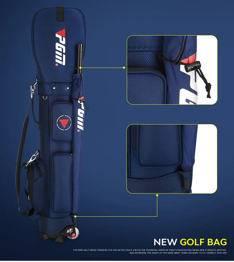 Golf Bag with Wheels Ultra-light Sport Standard Golf Bags Large Capacity Golf Aviation Ball Storage Multifunctional QB069