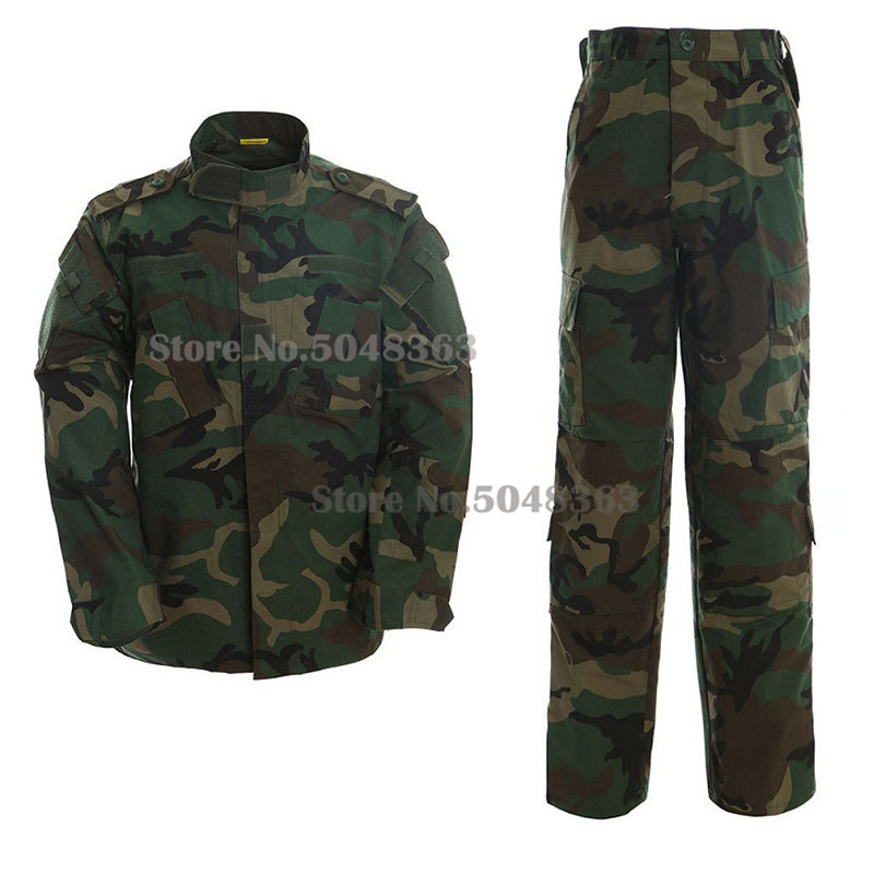 Tactical Uniform Outdoor Camouflage Airsoft Jacket Clothes Combat BDU Camo Hunting Suit Training Jacket and Pants