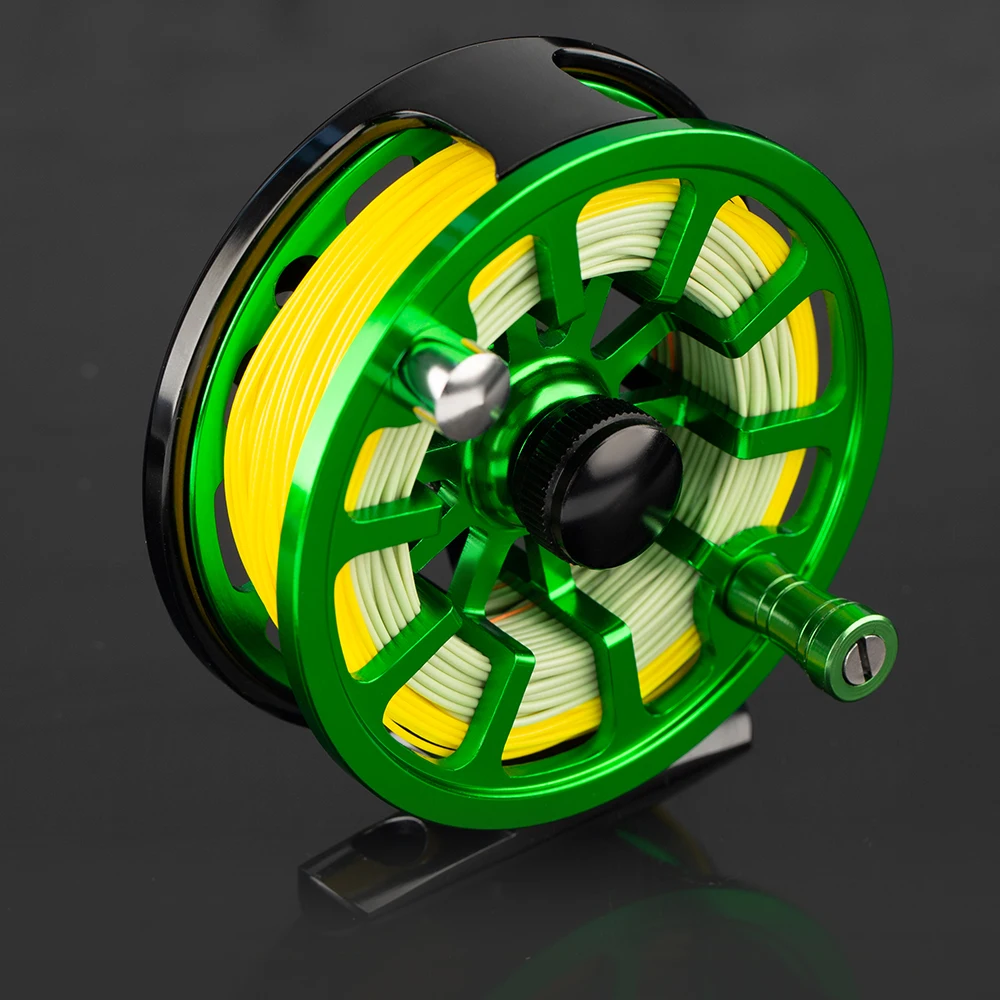 HERCULES Fly Fishing Reel CNC-machined Aluminum Alloy Body for Trout Bass 3/4 5/6 Fly Reels Fishing Tackle
