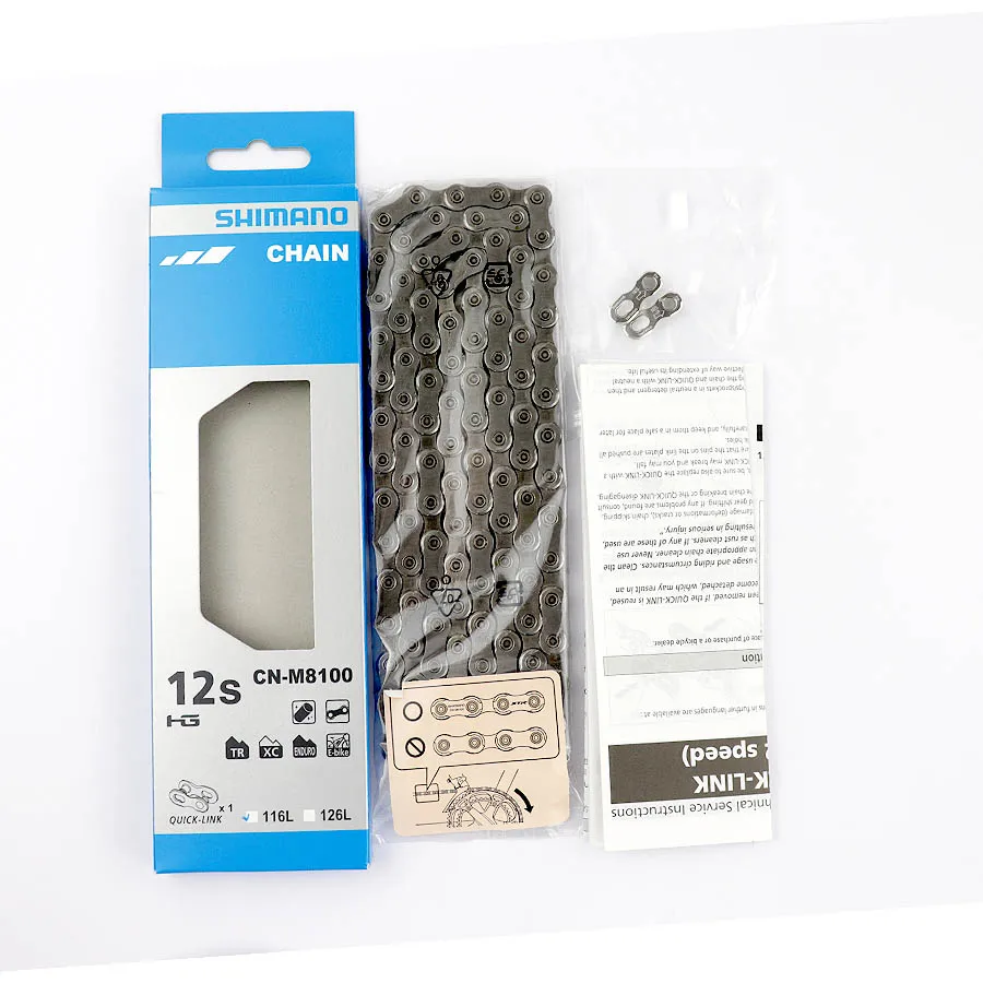 SHIMANO DEORE CN M6100 XT M8100 SLX M7100 DEORE M6100 Chain 12s MTB Bicycle Chain 116L 124L 126L 118/126 Link WITH QUICK LINK