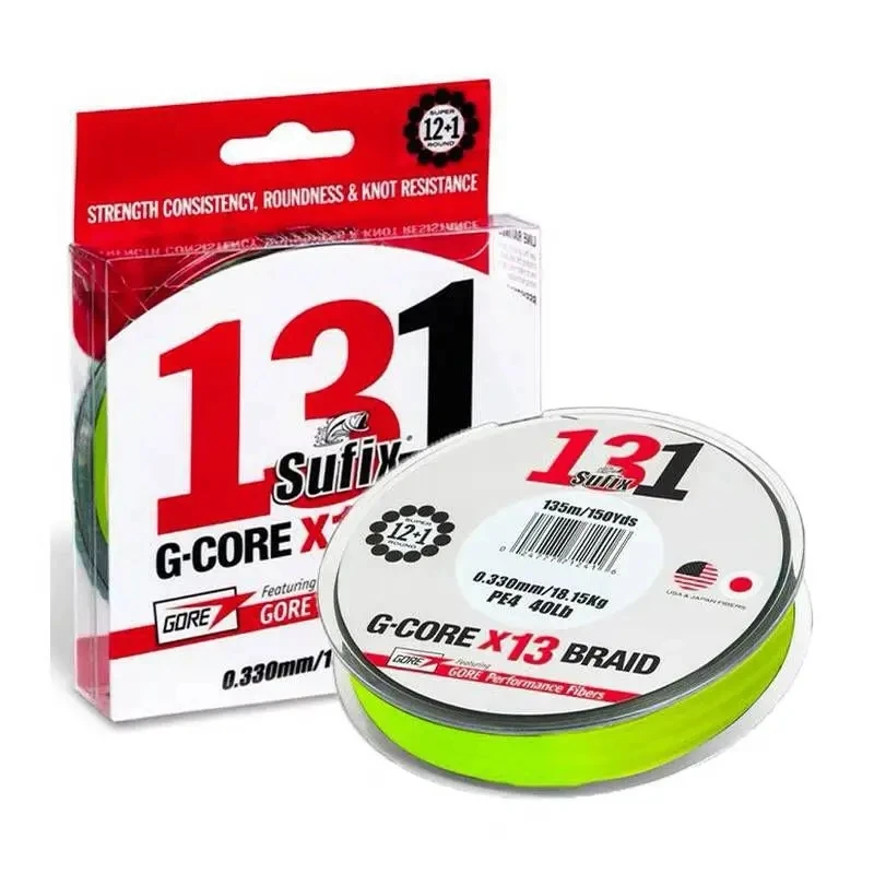 NEW Original SUFIX 131 Fishing Line 150m/300m 13LB-100LB Super wear-resistant X13 Braided Multifilament PE SEA Fishing line