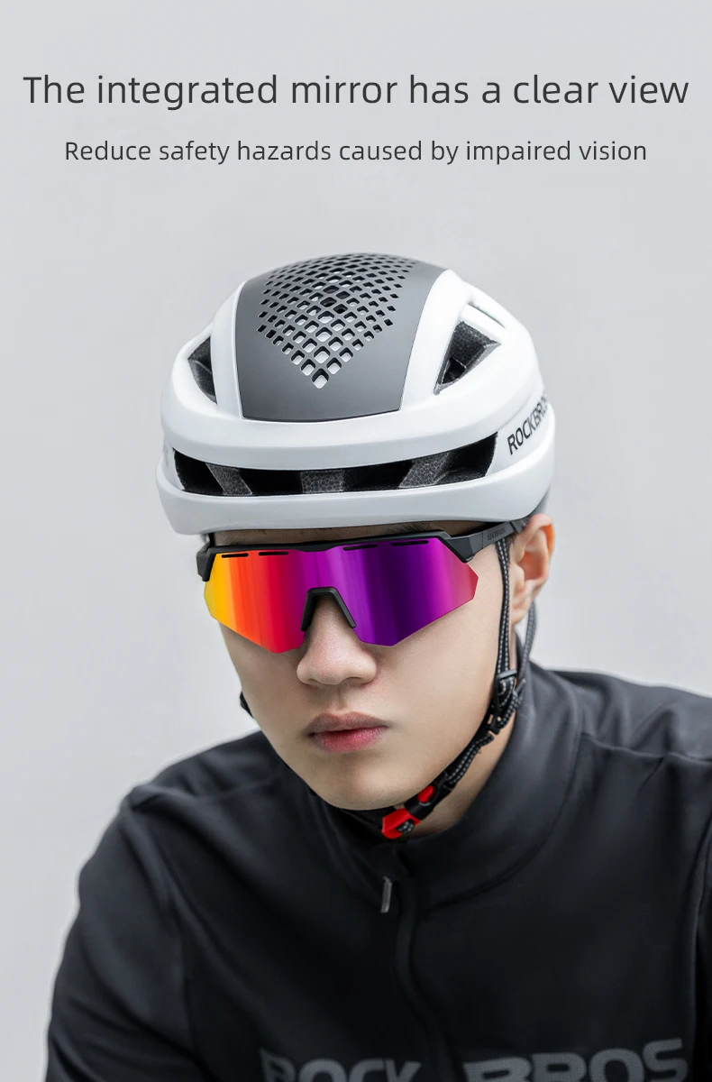 ROCKBROS Cycling Polarized Glasses 4Lens Interchangeable Myopia Frame Sunscreen UV400 Protection Sunglasses Men MTB Bike Glasses