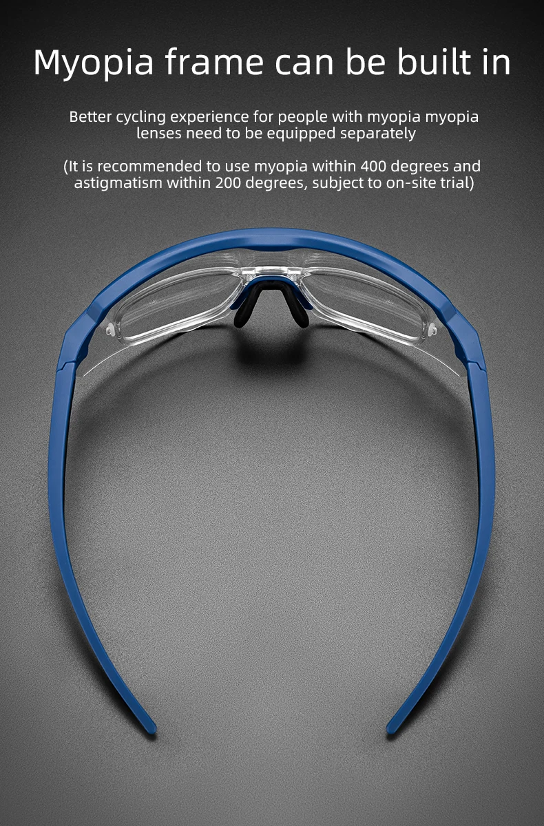 ROCKBROS Cycling Polarized Glasses 4Lens Interchangeable Myopia Frame Sunscreen UV400 Protection Sunglasses Men MTB Bike Glasses