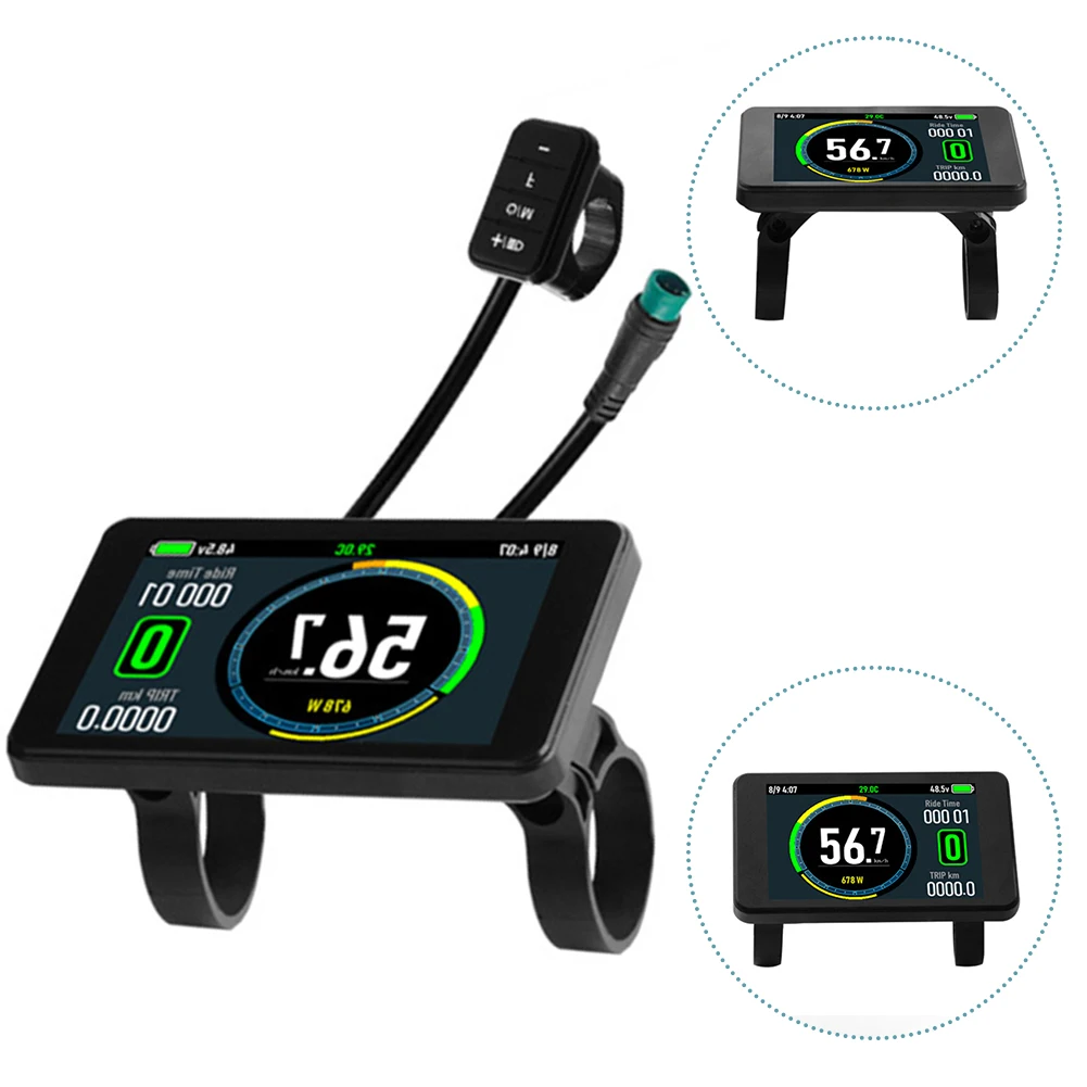 Stay Informed While Riding with For 24V7For 2V EBike T8 Colorful LCD Display for For 2 5S KDS Bafang v5 For 2 KT Protocol
