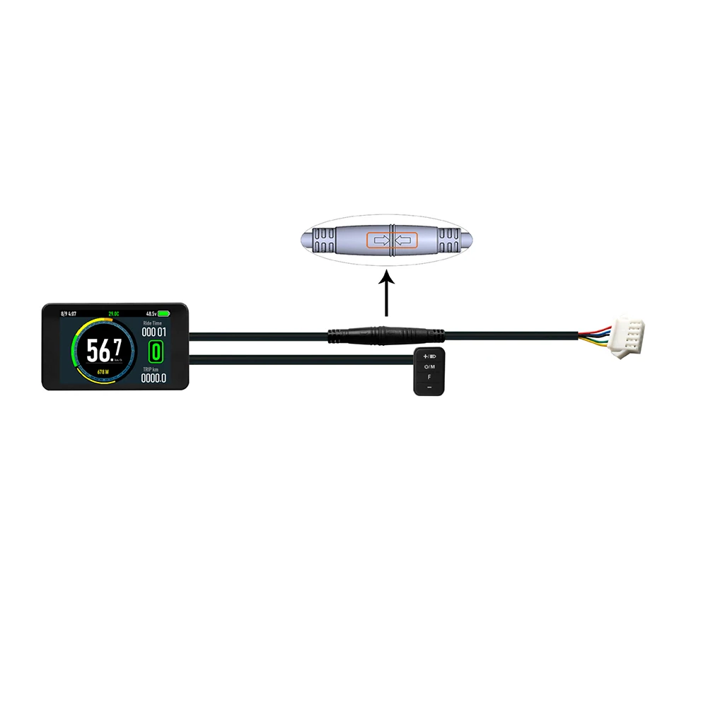 Stay Informed While Riding with For 24V7For 2V EBike T8 Colorful LCD Display for For 2 5S KDS Bafang v5 For 2 KT Protocol