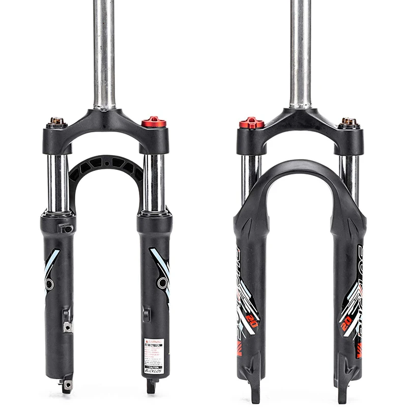 BUCKLOS 20 Inch Folding Bike Fork Travel 50mm BMX Suspension Fork 9*100mm Quick Release Oil Spring Fork Disc Brake Bicycle Parts