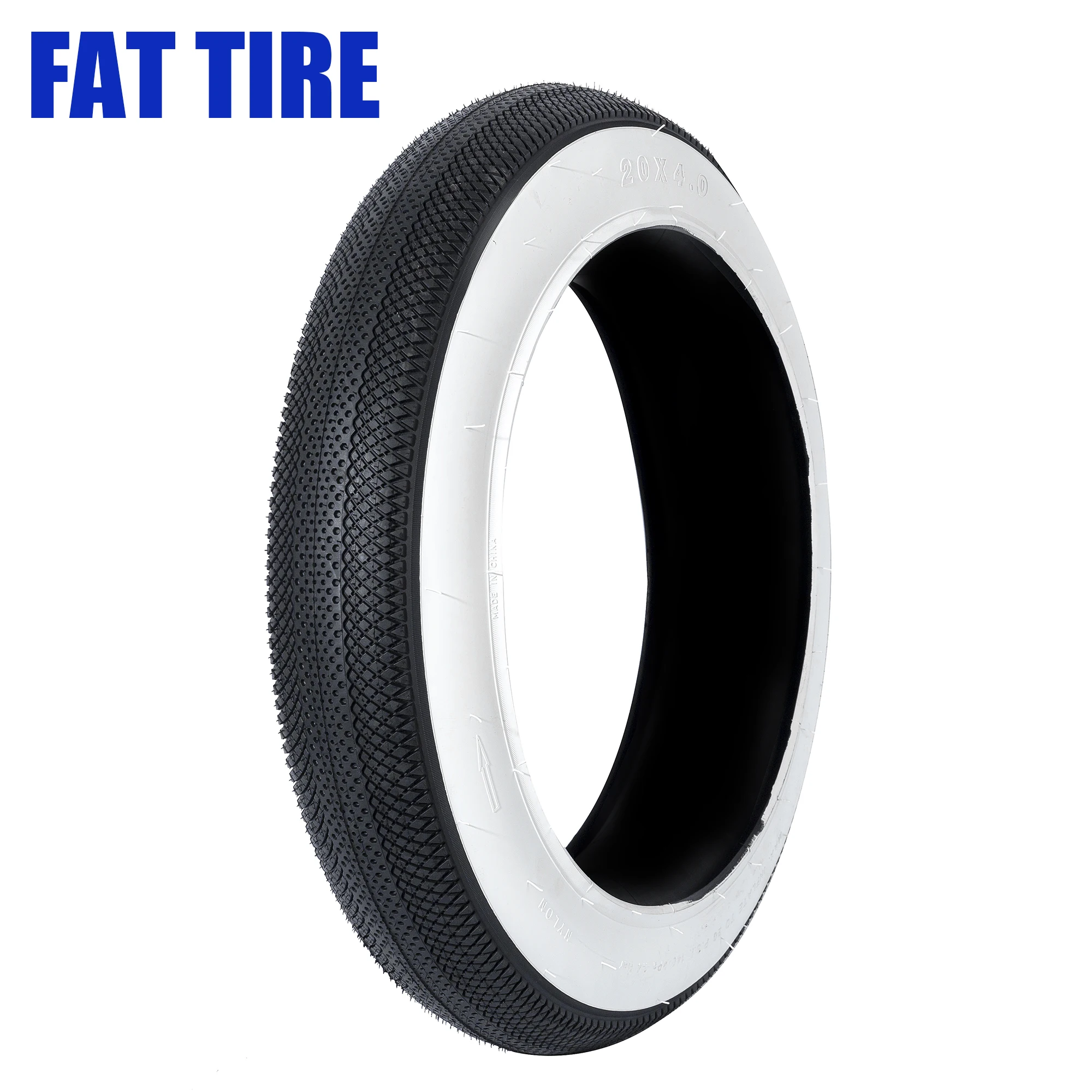 Electric Bike Fat Tire 20x4.0 24x4.0 Fat Bicycle Tire Black White Snow Mountain Bike Accessory Enhanced Version Bicycle Tyre
