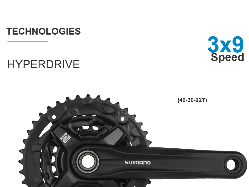 SHIMANO ACERA M3000 3x9 Speed Groupset with FC-MT210-3 CRANKSET and DEORE T6000 BB-MT500 MT501 Bottom Bracket Original Part
