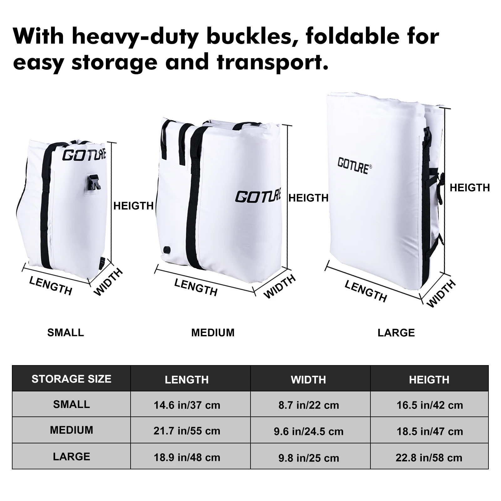 Goture Insulated Fishing Cooler Bag Expended Bottom Waterproof Marine Freezer Bag Portable Fish Transport Bag for Boat Fishing
