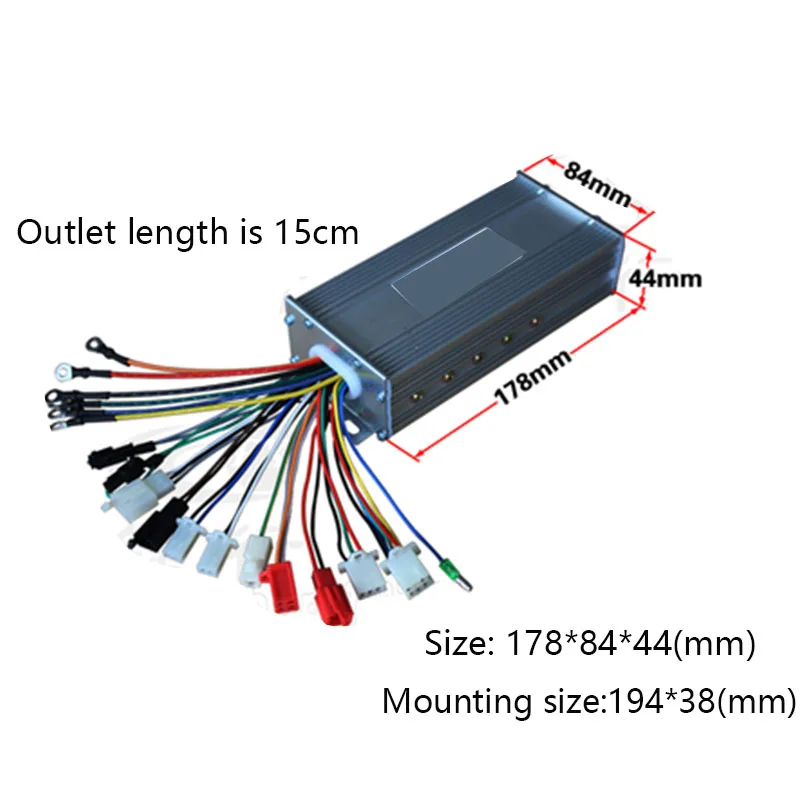 Electric Wheelbarrow Kit 24V/36V/48V 250W/350W/400W/500W Brushless Controller Brake Thumb Throttle Reverse for Wheelbarrow