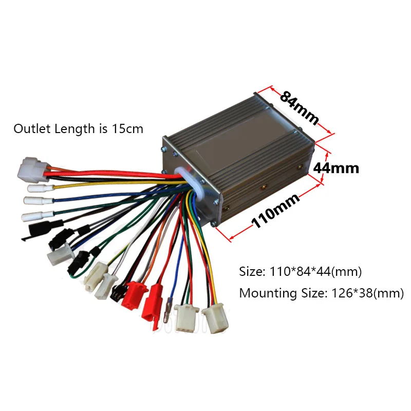 Electric Wheelbarrow Kit 24V/36V/48V 250W/350W/400W/500W Brushless Controller Brake Thumb Throttle Reverse for Wheelbarrow