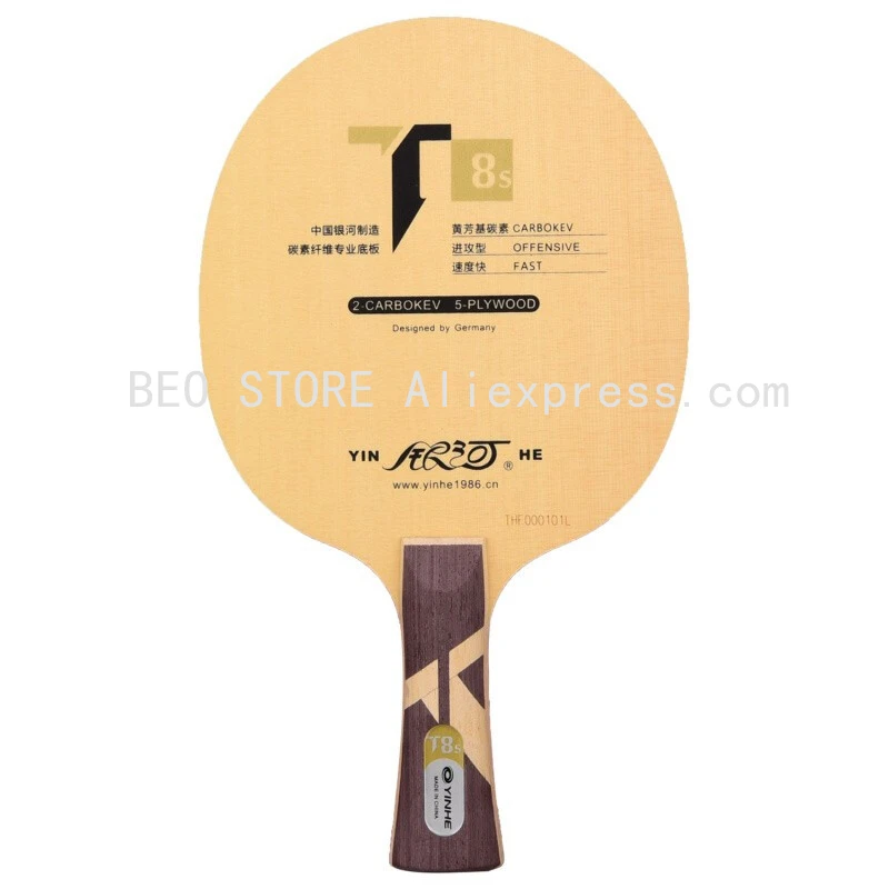Genuine Yinhe Galaxy T-8S T8S Table Tennis Blade (T8s, 5wood + 2 Carbokev) Ping Pong Racket Base Raquete De Ping Pong