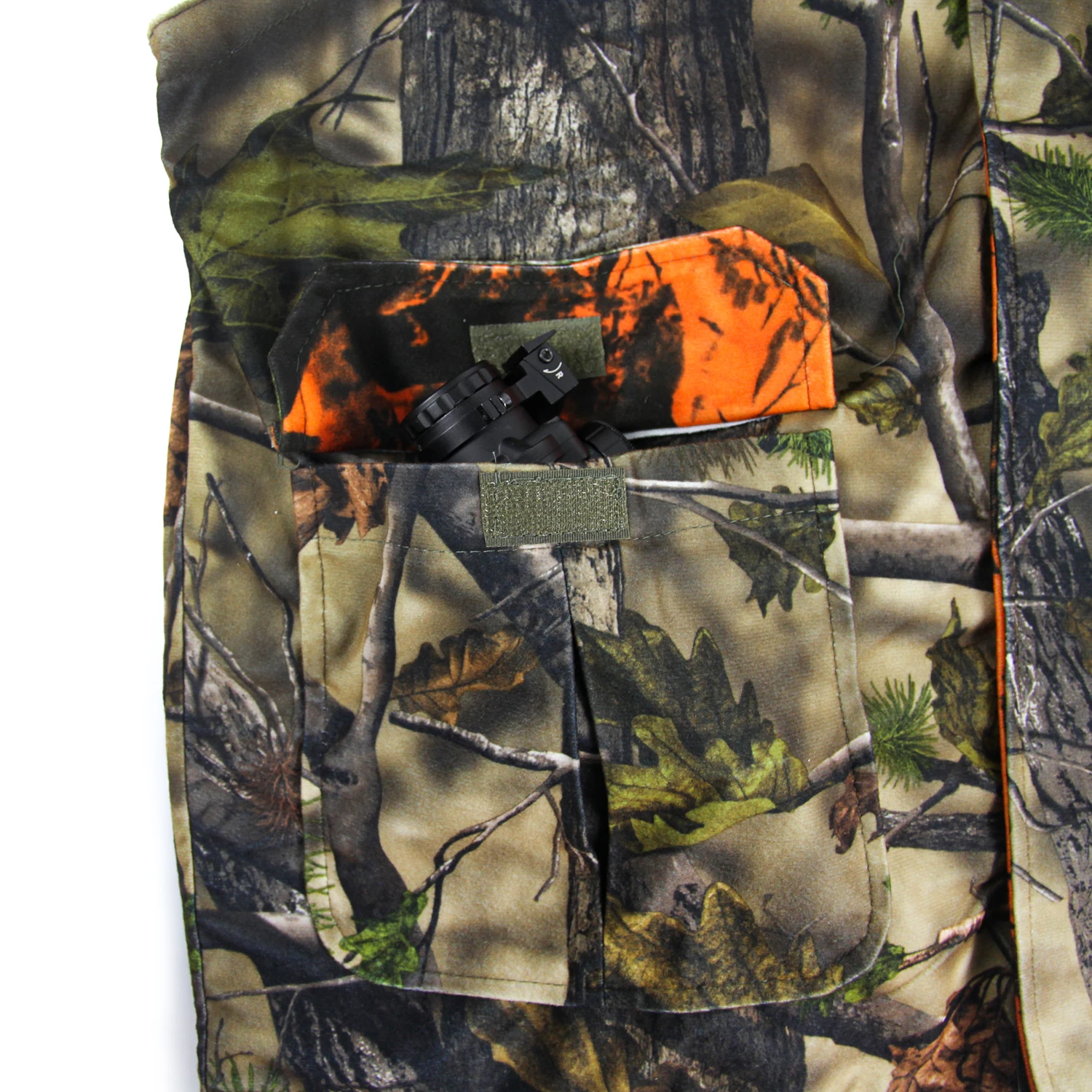 GUGULUZA Orange Camo Hunting Vest Fleece Game Waistcoat Two Side Vest Sleeveless Safety Vest Outdoor Hiking Fishing Hunting