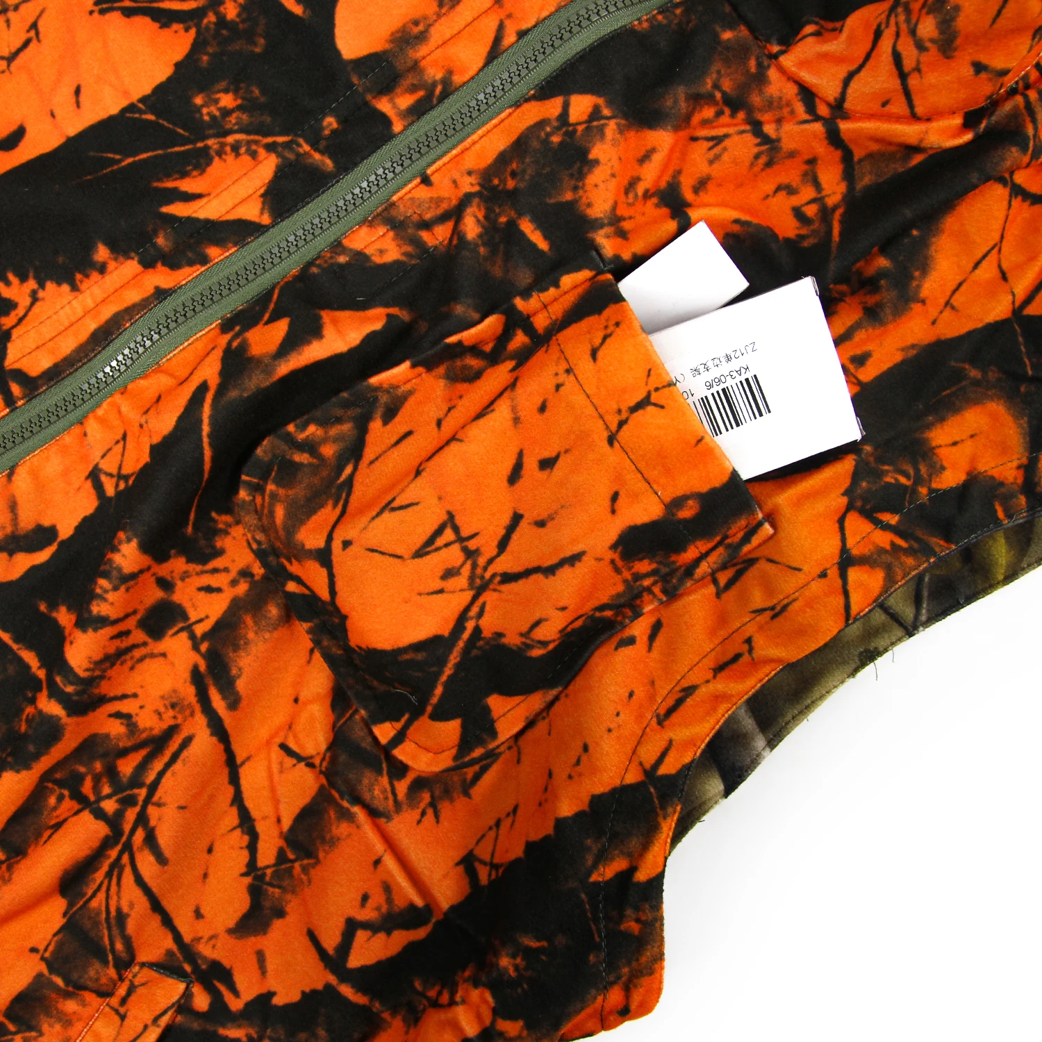 GUGULUZA Orange Camo Hunting Vest Fleece Game Waistcoat Two Side Vest Sleeveless Safety Vest Outdoor Hiking Fishing Hunting