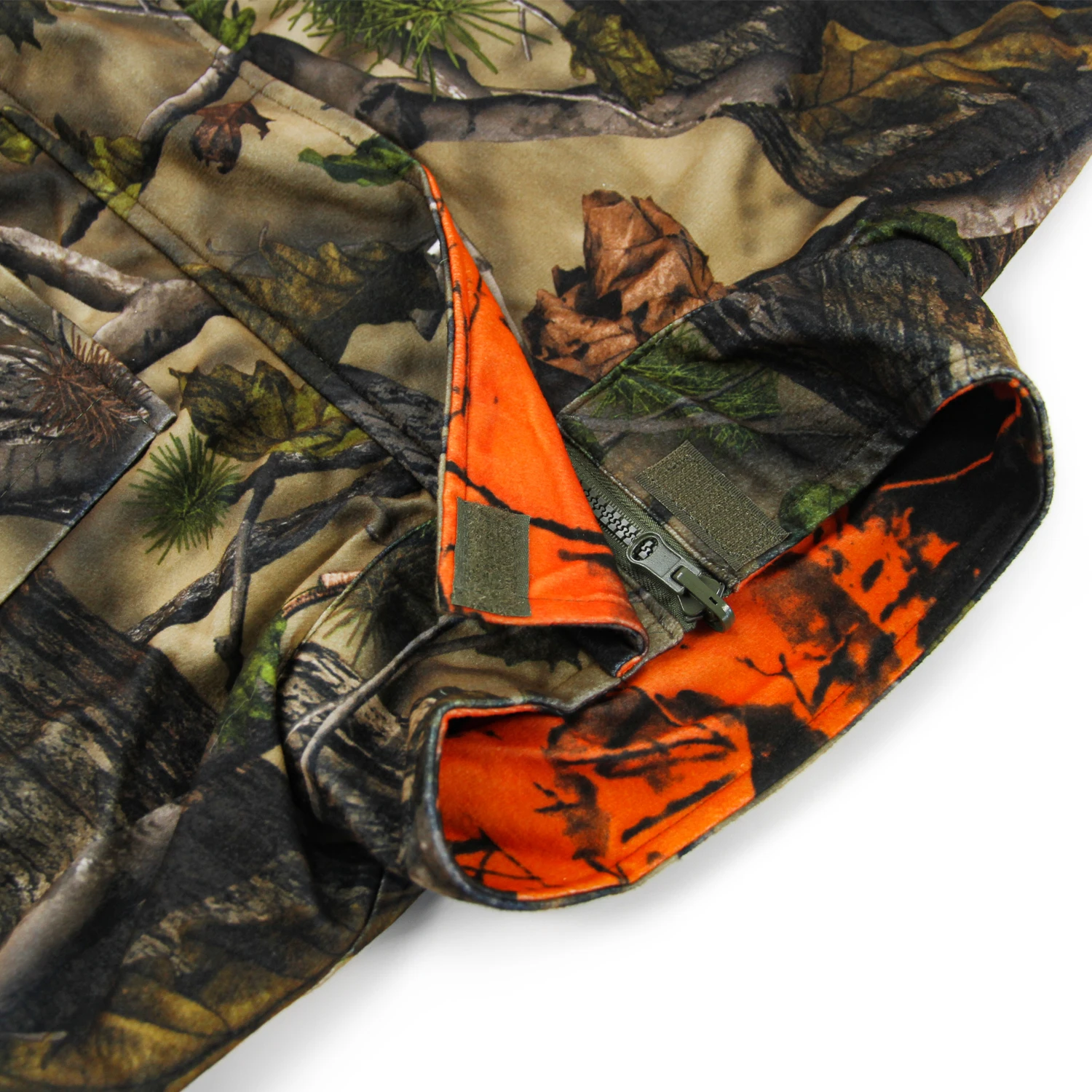 GUGULUZA Orange Camo Hunting Vest Fleece Game Waistcoat Two Side Vest Sleeveless Safety Vest Outdoor Hiking Fishing Hunting