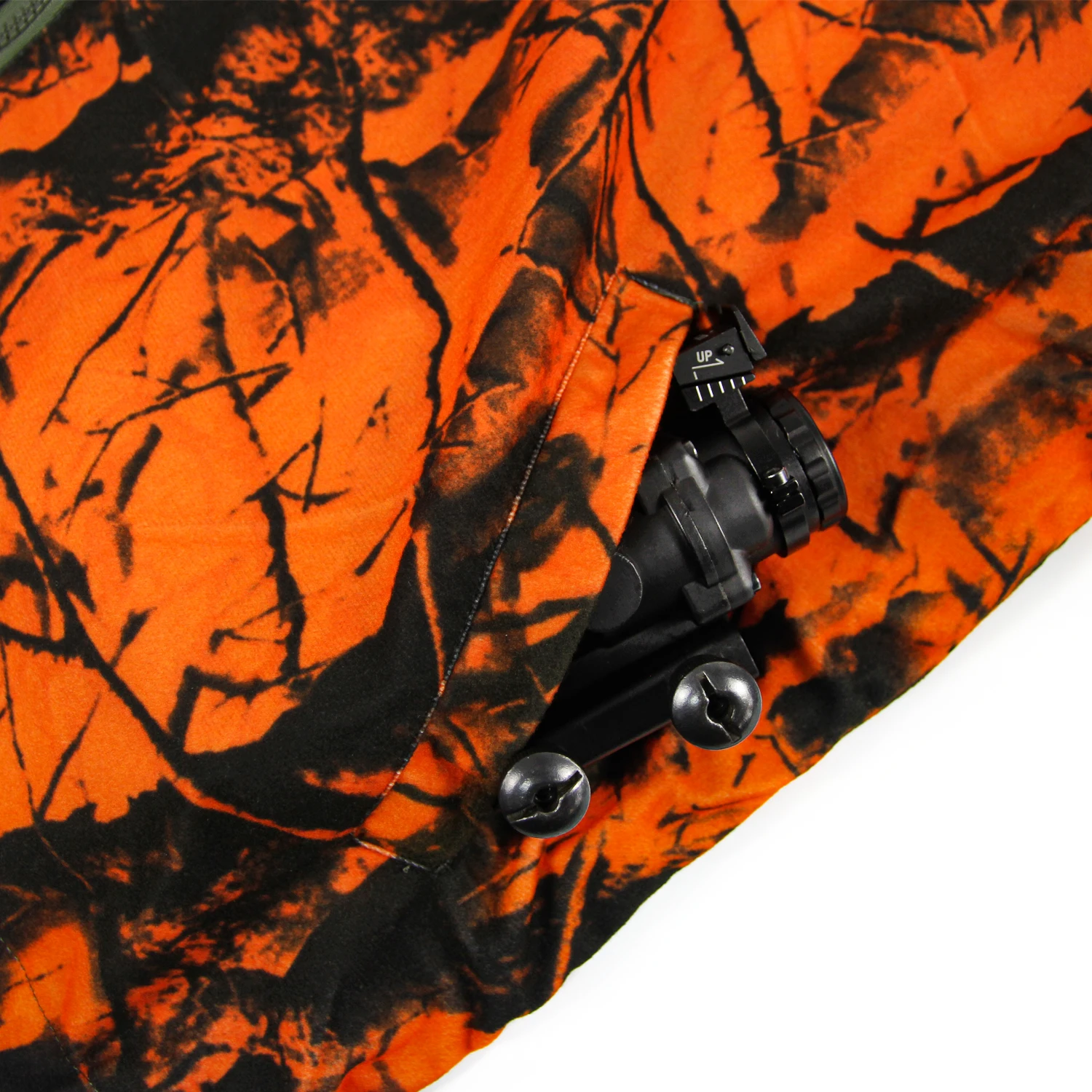 GUGULUZA Orange Camo Hunting Vest Fleece Game Waistcoat Two Side Vest Sleeveless Safety Vest Outdoor Hiking Fishing Hunting