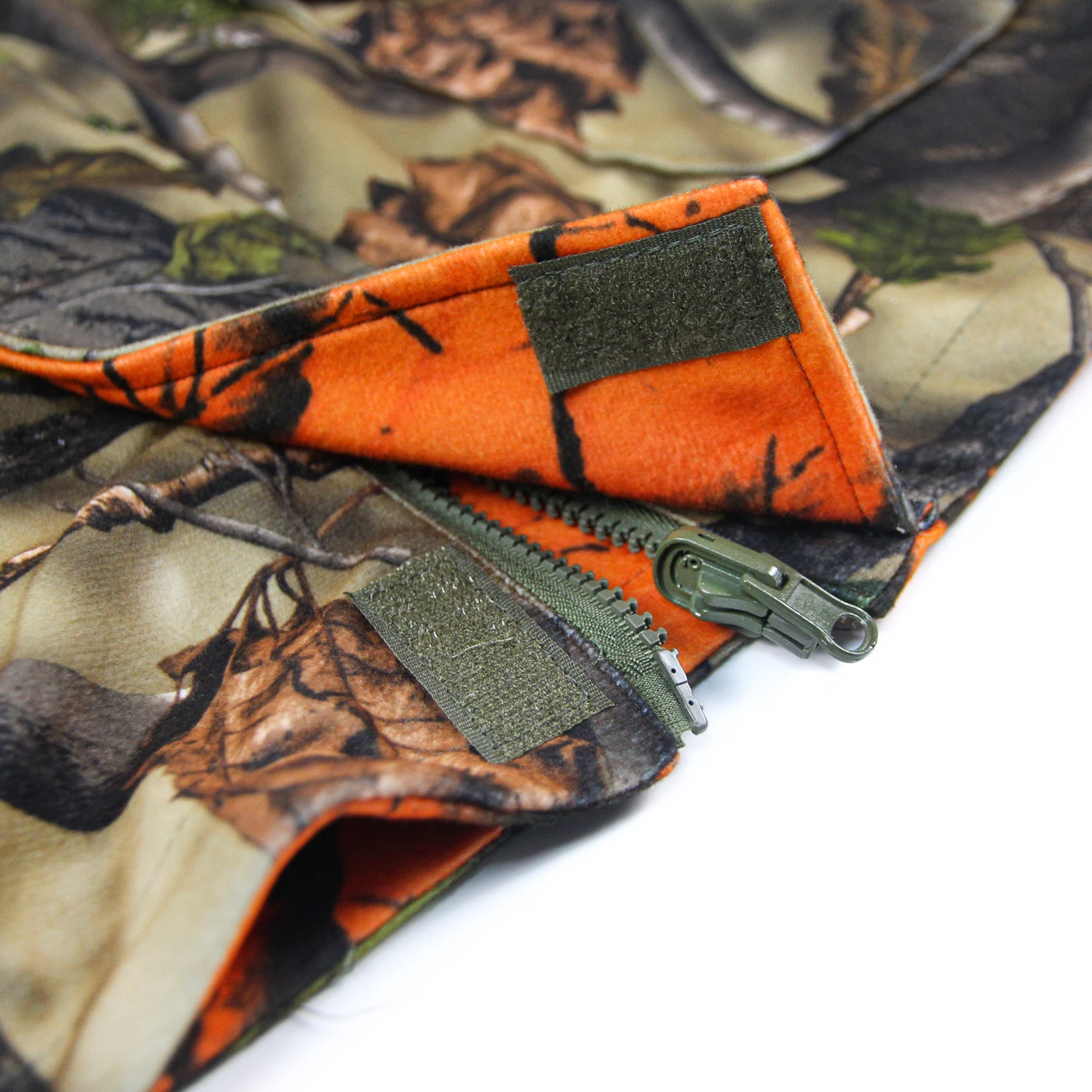 GUGULUZA Orange Camo Hunting Vest Fleece Game Waistcoat Two Side Vest Sleeveless Safety Vest Outdoor Hiking Fishing Hunting