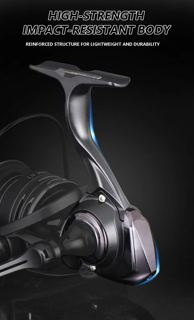 Mavllos LY Bass Spinning Fishing Reel 6.2:1 Ratio 11kg Max Drag 2000-5000 Size Lightweight Saltwater Trout Fishing Reel
