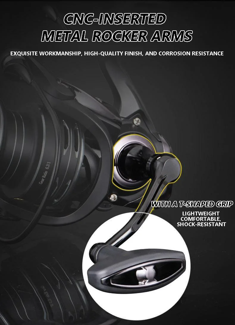 Mavllos LY Bass Spinning Fishing Reel 6.2:1 Ratio 11kg Max Drag 2000-5000 Size Lightweight Saltwater Trout Fishing Reel