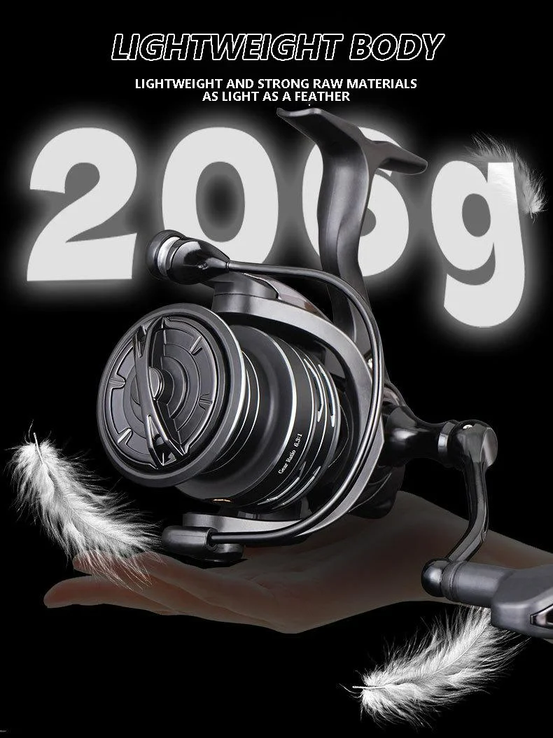 Mavllos LY Bass Spinning Fishing Reel 6.2:1 Ratio 11kg Max Drag 2000-5000 Size Lightweight Saltwater Trout Fishing Reel