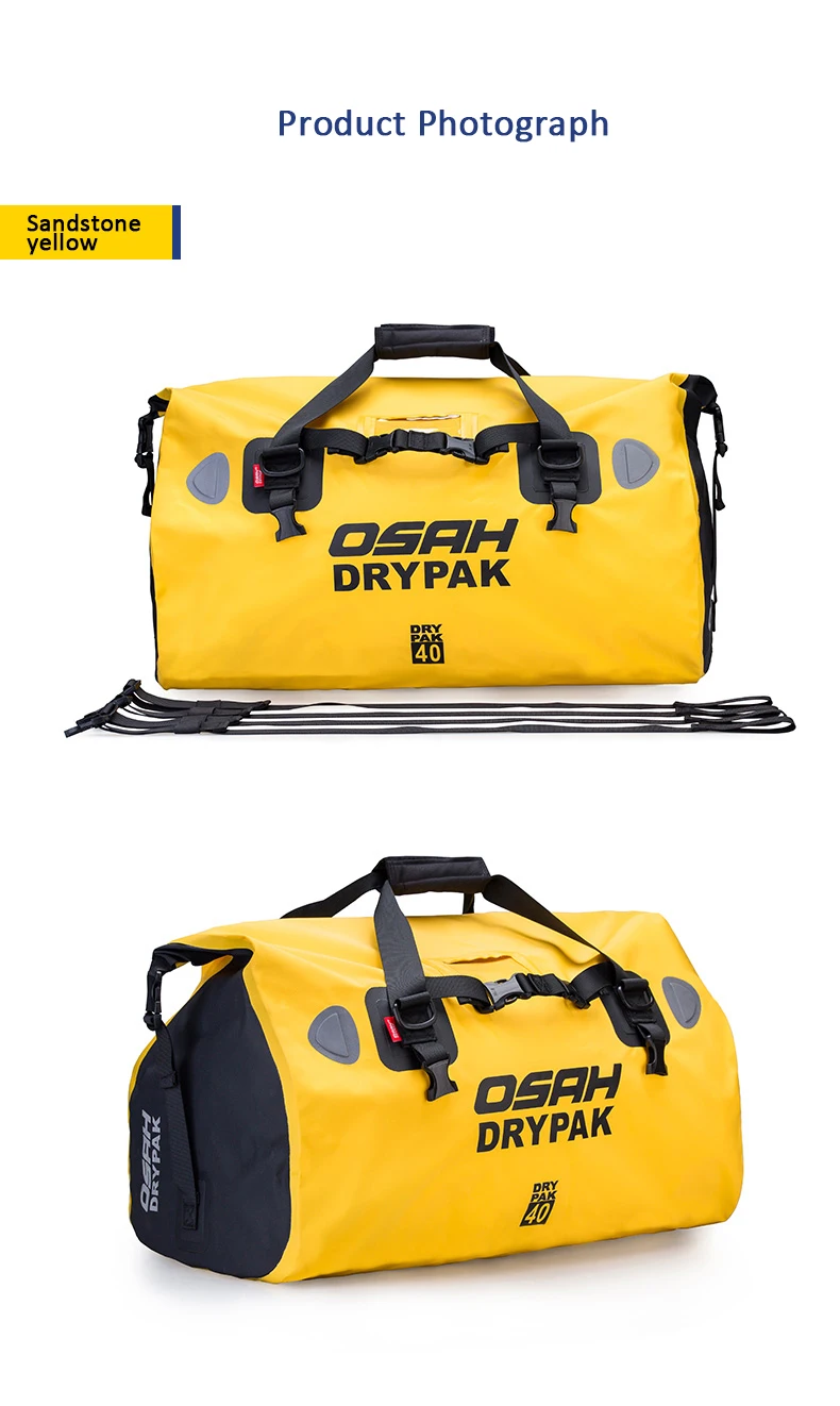 Waterproof Motorcycle Rear Tail Bag Travel Dry Bag OSAH DRYPAK Moto 40/60Liter Motorbike Luggage Backpack Motorcycle Seat Bag