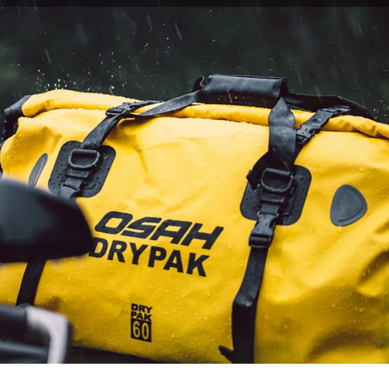 Waterproof Motorcycle Rear Tail Bag Travel Dry Bag OSAH DRYPAK Moto 40/60Liter Motorbike Luggage Backpack Motorcycle Seat Bag