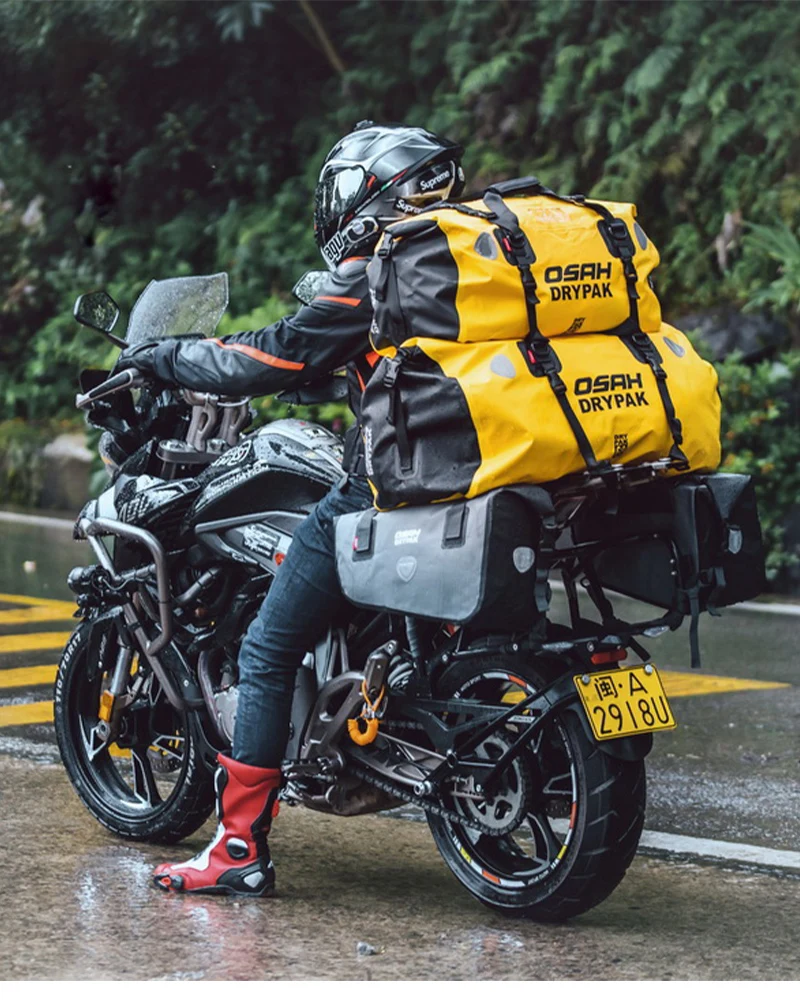 Waterproof Motorcycle Rear Tail Bag Travel Dry Bag OSAH DRYPAK Moto 40/60Liter Motorbike Luggage Backpack Motorcycle Seat Bag