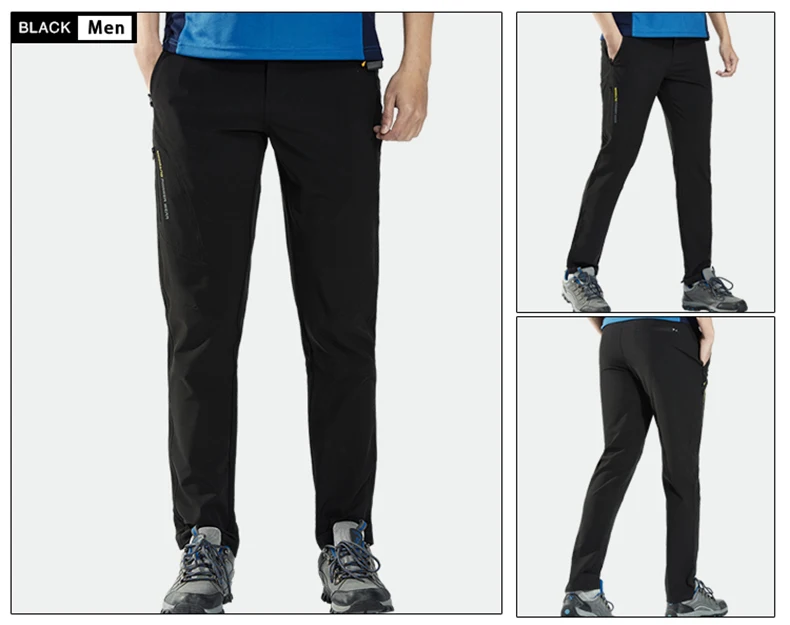 LNGXO Waterproof Hiking Pants Men Quick Dry Trekking Camping Climbing Running Outdoor Rain Pants Stretch Breathable Trousers Men
