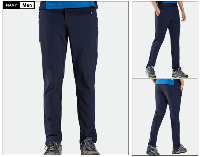 LNGXO Waterproof Hiking Pants Men Quick Dry Trekking Camping Climbing Running Outdoor Rain Pants Stretch Breathable Trousers Men