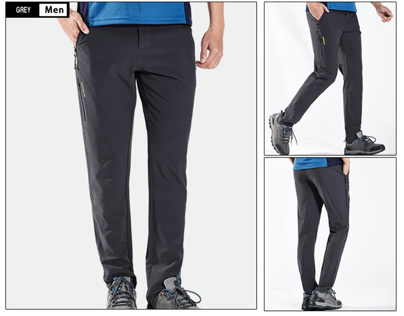 LNGXO Waterproof Hiking Pants Men Quick Dry Trekking Camping Climbing Running Outdoor Rain Pants Stretch Breathable Trousers Men