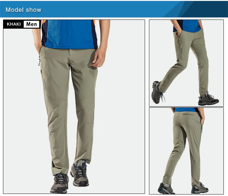 LNGXO Waterproof Hiking Pants Men Quick Dry Trekking Camping Climbing Running Outdoor Rain Pants Stretch Breathable Trousers Men