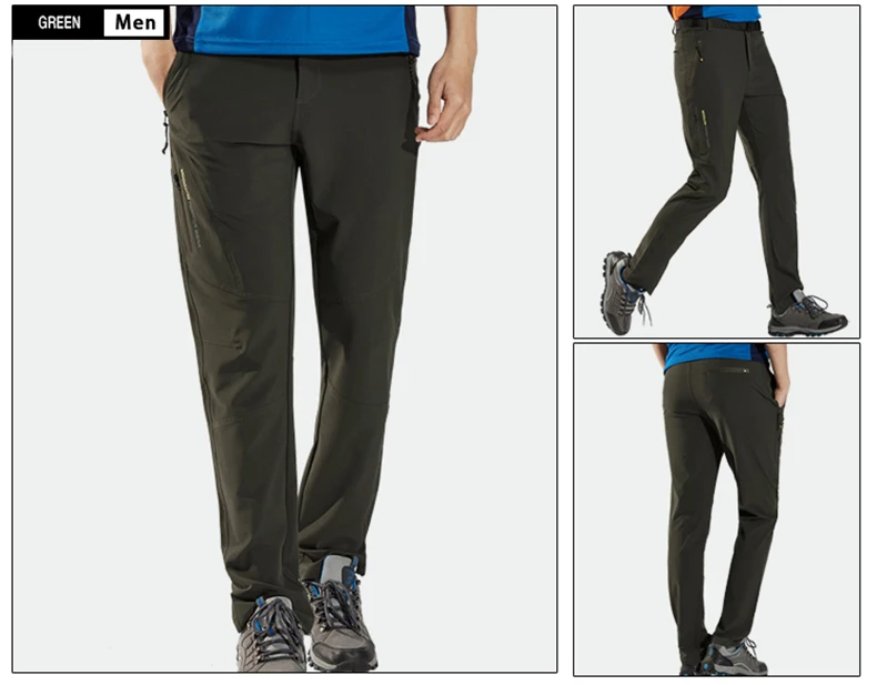 LNGXO Waterproof Hiking Pants Men Quick Dry Trekking Camping Climbing Running Outdoor Rain Pants Stretch Breathable Trousers Men
