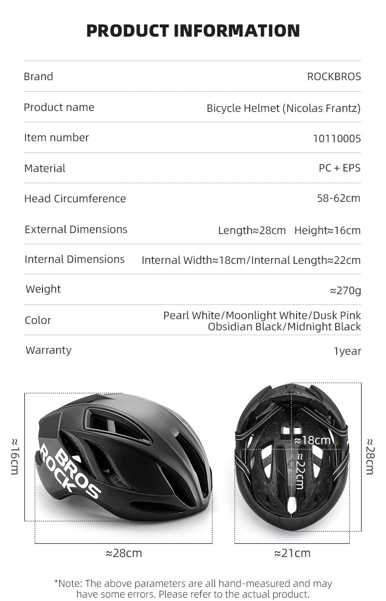 ROCKBROS Cycling Helmet Integrally-molded Helmet 58-62cm Ultralight Outdoor Sports Safe Ride Race Casco Ciclismo MTB Bike Helmet