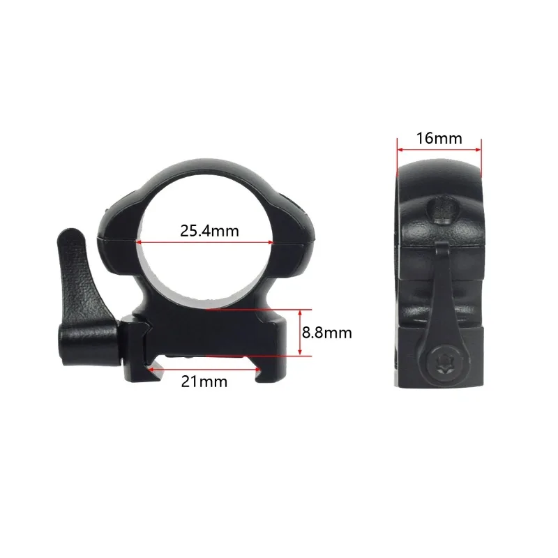 Quick Release 2Pcs 25.4mm 30mm Rings Diameter QD Hunting Scope Ring Level Durable And Firm Universal Picatinny Mount Accessories