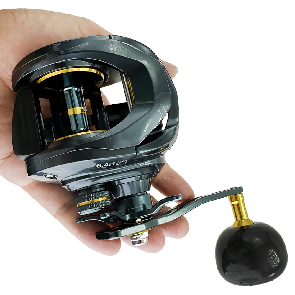 Large Capacity Baitcasting Reel 15KG Max Drag 8+1 Bearings Gear Ratios 6.4:1 Carbon Frame Freshwater Saltwater Fishing Reels