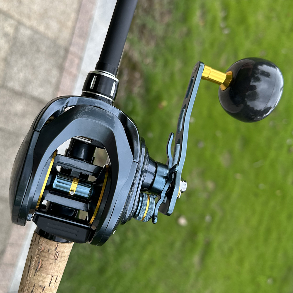 Large Capacity Baitcasting Reel 15KG Max Drag 8+1 Bearings Gear Ratios 6.4:1 Carbon Frame Freshwater Saltwater Fishing Reels