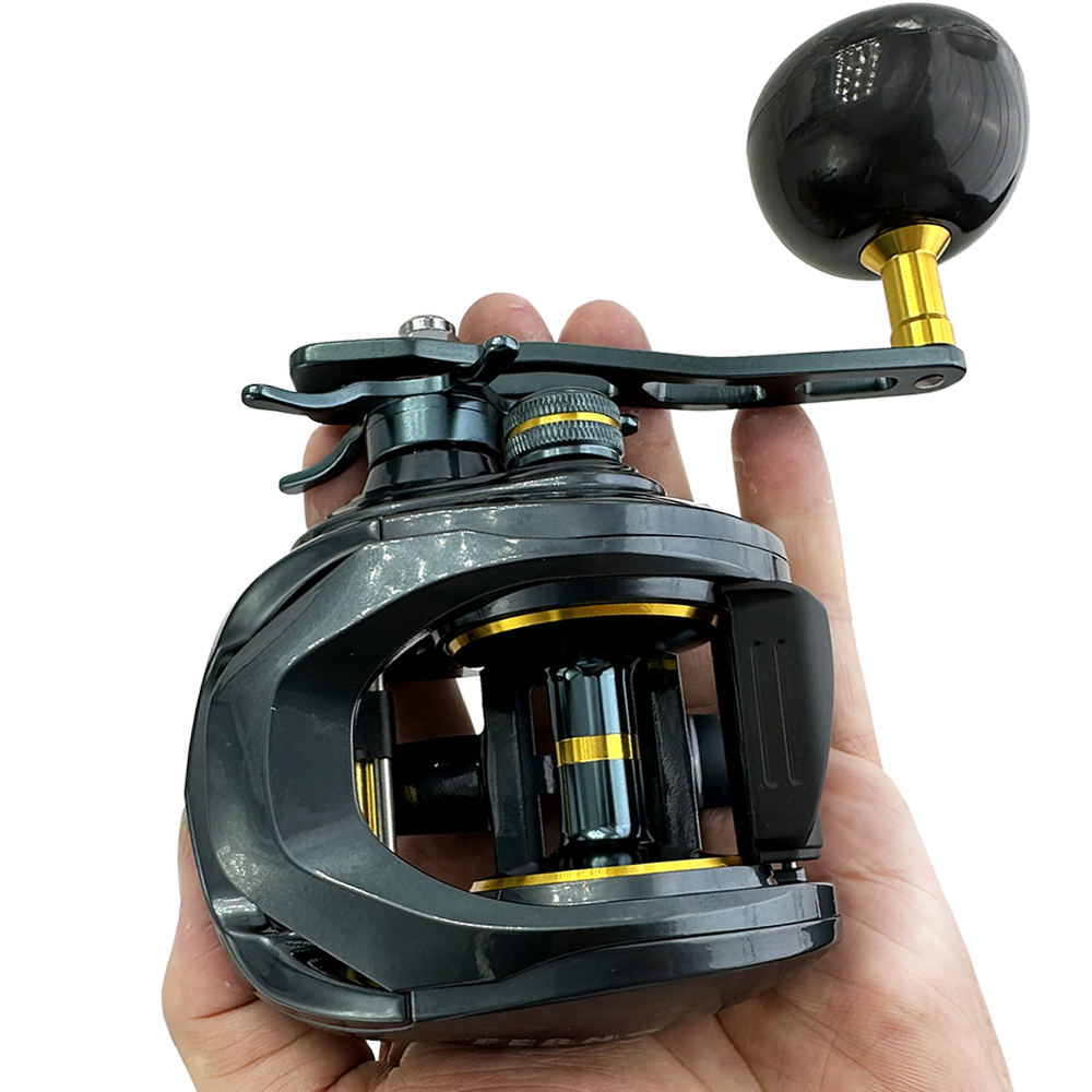 Large Capacity Baitcasting Reel 15KG Max Drag 8+1 Bearings Gear Ratios 6.4:1 Carbon Frame Freshwater Saltwater Fishing Reels