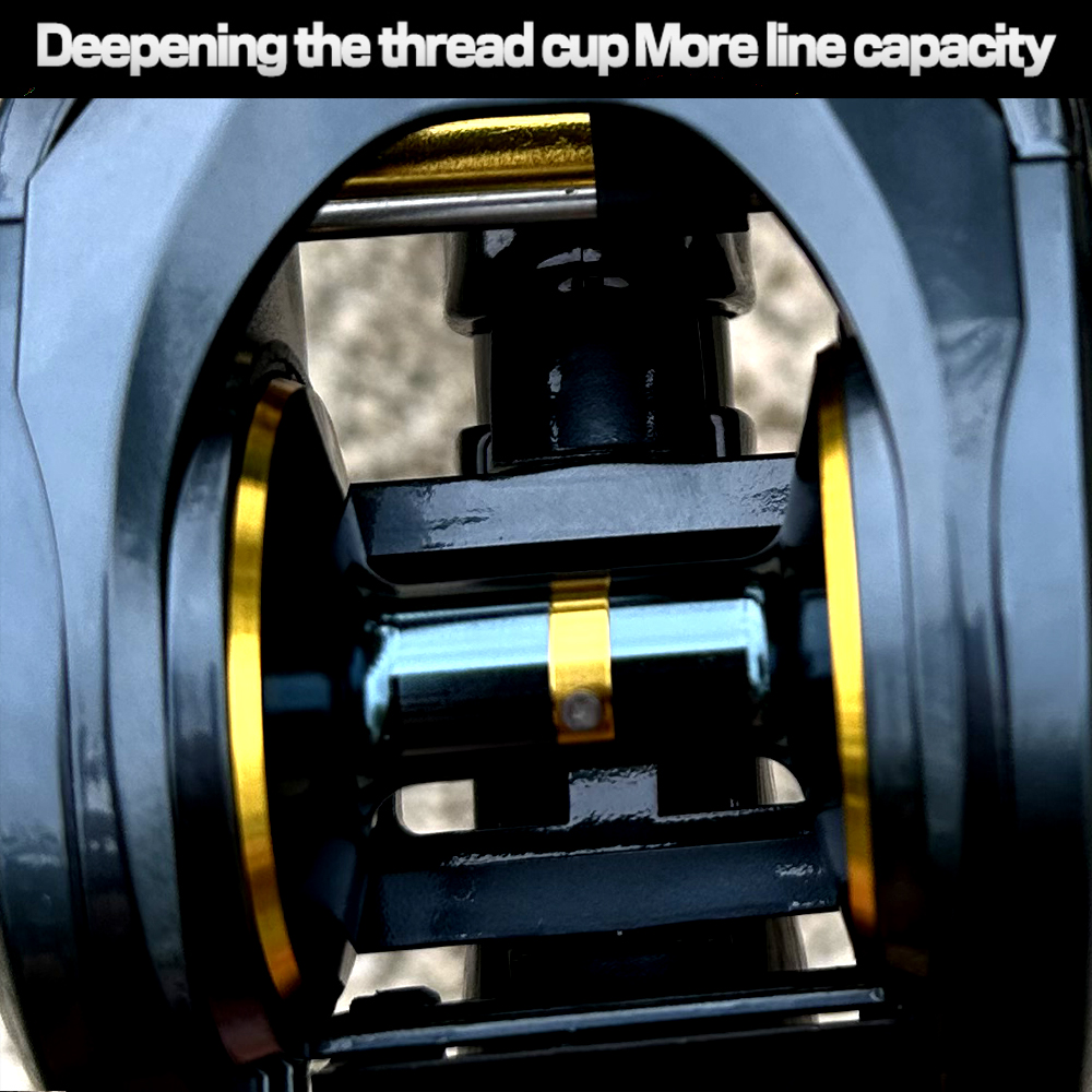 Large Capacity Baitcasting Reel 15KG Max Drag 8+1 Bearings Gear Ratios 6.4:1 Carbon Frame Freshwater Saltwater Fishing Reels
