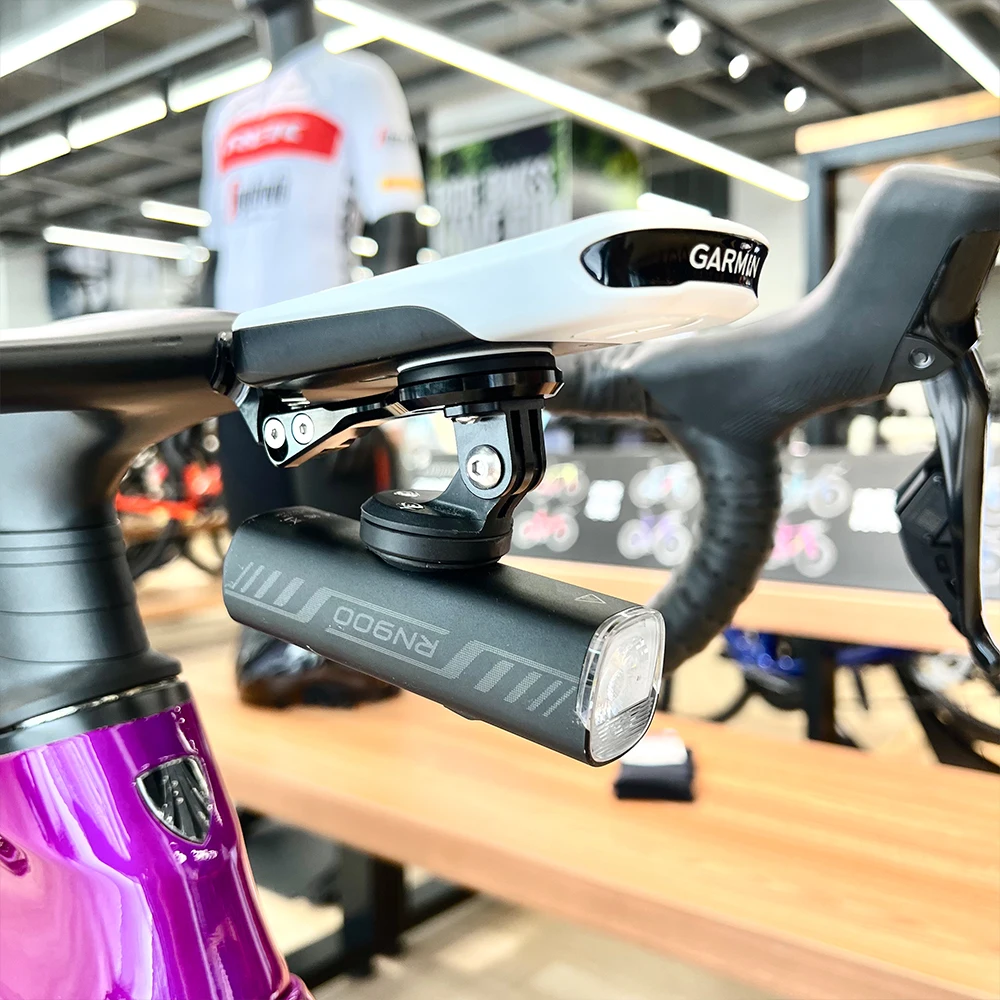 2023 Trek New Madone Integrated Handlebar Garmin Wahoo Bryton Stages Gopro Camera Headlight Combo Mount Holder Bracket Support