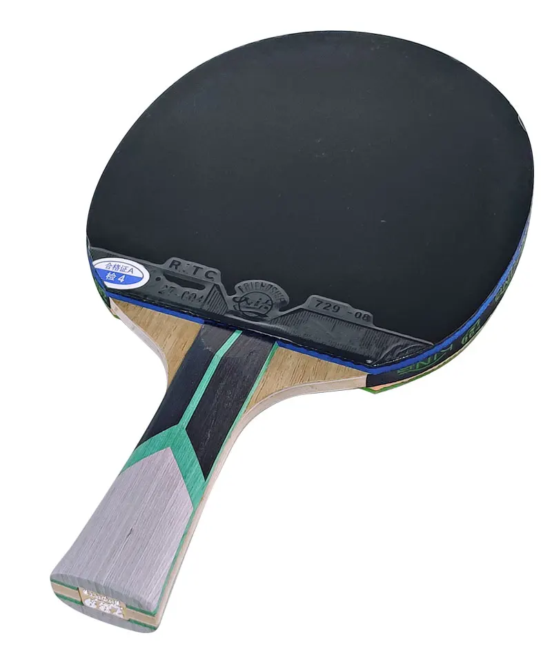 Genuine 729 Friendship KING 6 Star Brand New Table Tennis Racket Green Rubber Sticky Ping Pong Racket 5 Wood Offensive Paddle