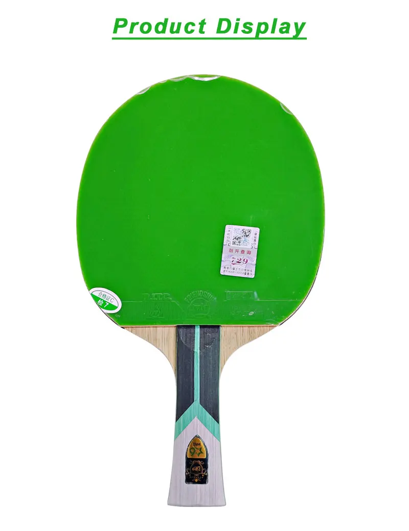 Genuine 729 Friendship KING 6 Star Brand New Table Tennis Racket Green Rubber Sticky Ping Pong Racket 5 Wood Offensive Paddle