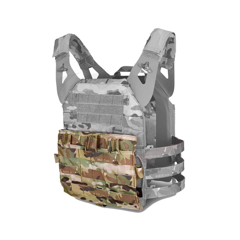 Tactical M4 MOLLE Panel TRI Pouch for AVS JPC2.0 Detachable Front Flap Triple Magazine Pouch Vest Front Panel MC