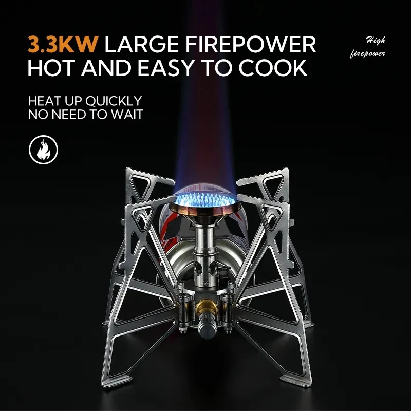 CAMPINGMOON 1PCS XD-3F Electronic Ignition Butterfly Furnace Cassette Furnace Head Camping Picnicking Portable Outdoor Stove