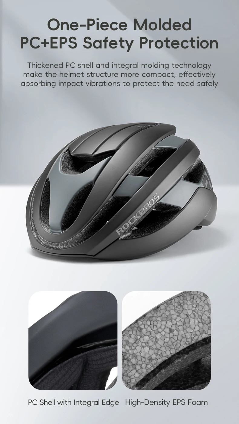 ROCKBROS Bicycle Helmet Men Women MTB Road Safety Integrally-molded Ultralight Helmet Breathable Ajustable Bike Cycling Helmet