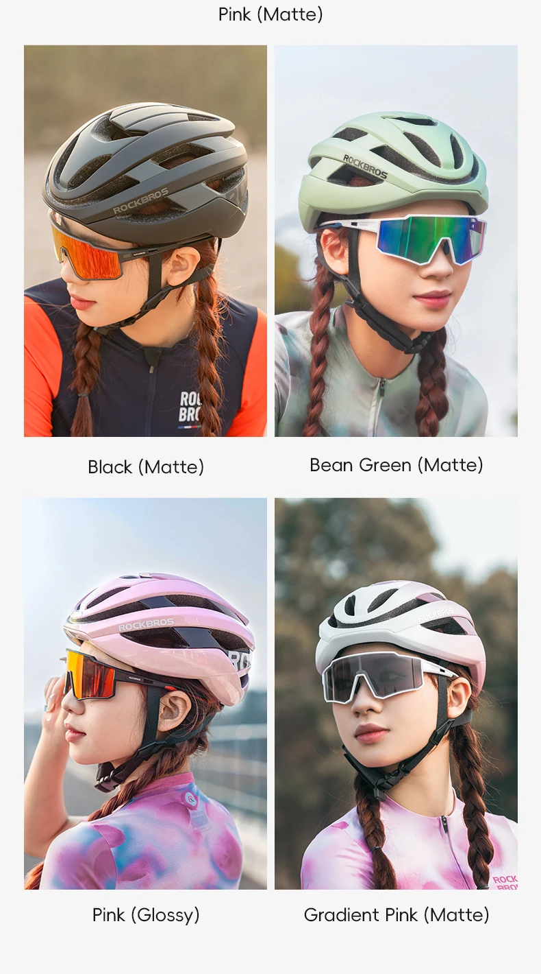 ROCKBROS Bicycle Helmet Men Women MTB Road Safety Integrally-molded Ultralight Helmet Breathable Ajustable Bike Cycling Helmet