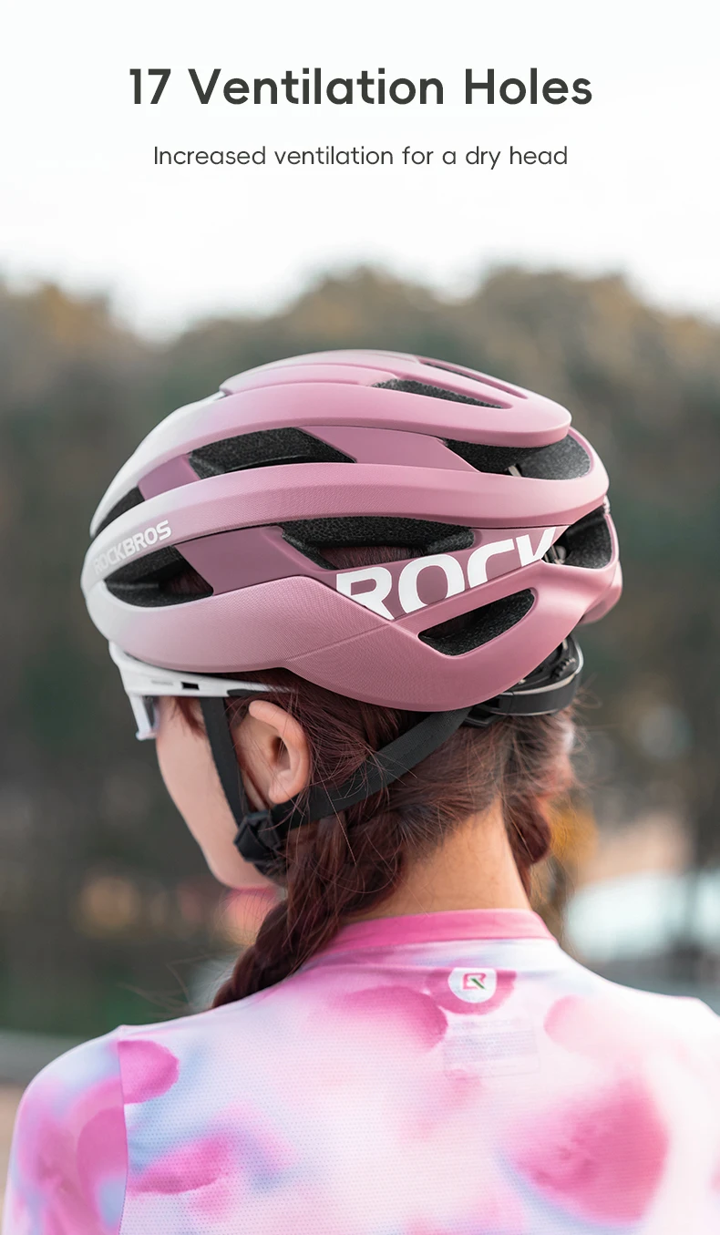 ROCKBROS Bicycle Helmet Men Women MTB Road Safety Integrally-molded Ultralight Helmet Breathable Ajustable Bike Cycling Helmet